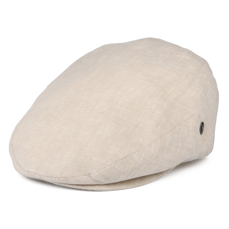 City Sport Linen Flat Cap – Natural 55