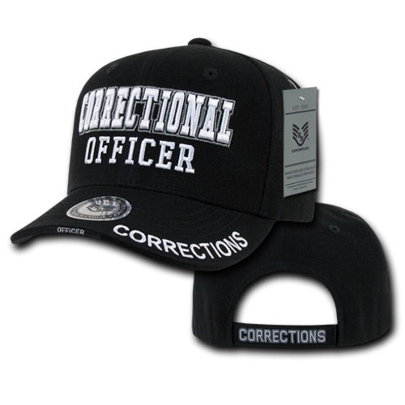 Correctional Officer Hat Corrections Baseball Cap Prisons Parole – Rapid Dominance JW Black