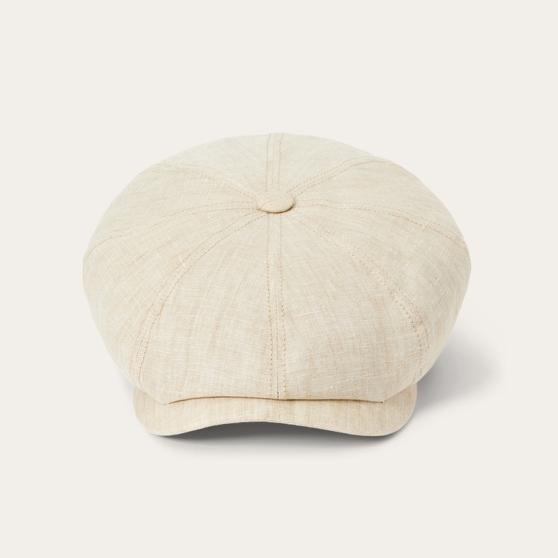 Linen Hatteras Newsboy Beige XS