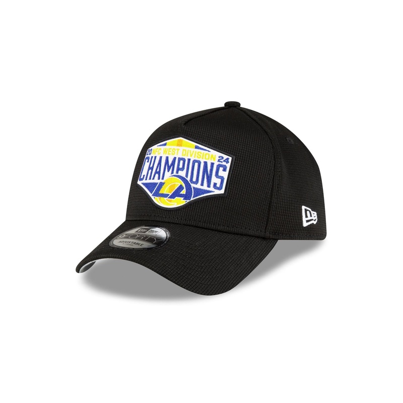 Los Angeles Rams 2024 Division Champion Locker Room 9FORTY A-Frame Snapback Hat One Size