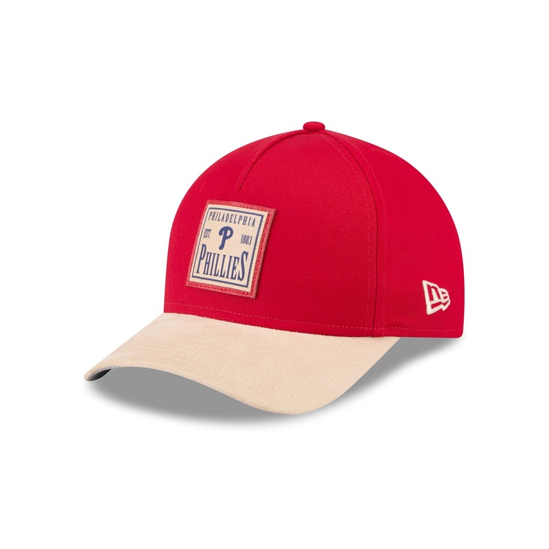 Philadelphia Phillies Suede Patch 9FORTY M-Crown A-Frame Adjustable Hat One Size