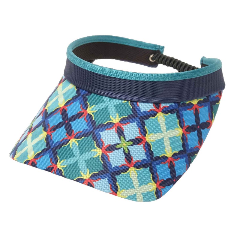 Turkish Tile Golf Sun Visor with Coil Lace – GloveIt Blue