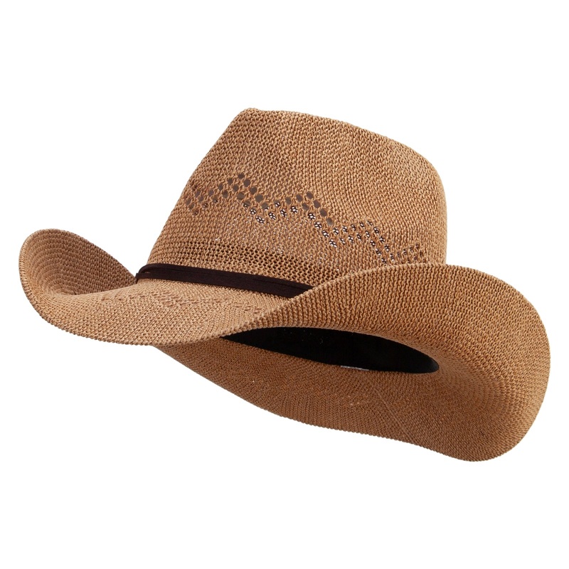 Women’s Paper Knit Cowboy Hat Natural One Size