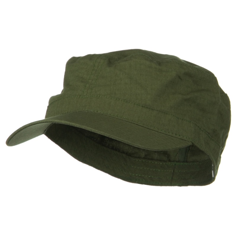 Big Size Fitted Cotton Ripstop Military Army Cap Olive 7