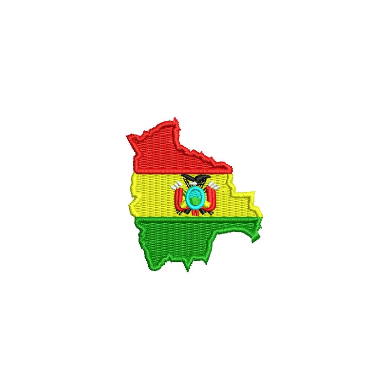 Bolivia Map Flag Default Title One Size