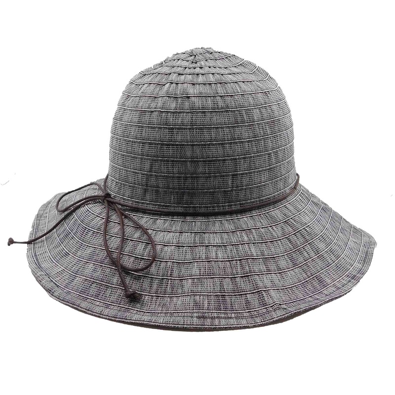 Crushable Denim Ribbon Bucket Hat – Bohemian Fashion Black