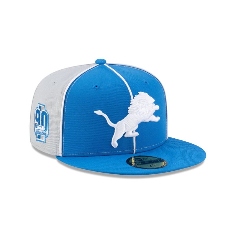 Detroit Lions Two-Tone Pinwheel 59FIFTY Fitted Hat 7