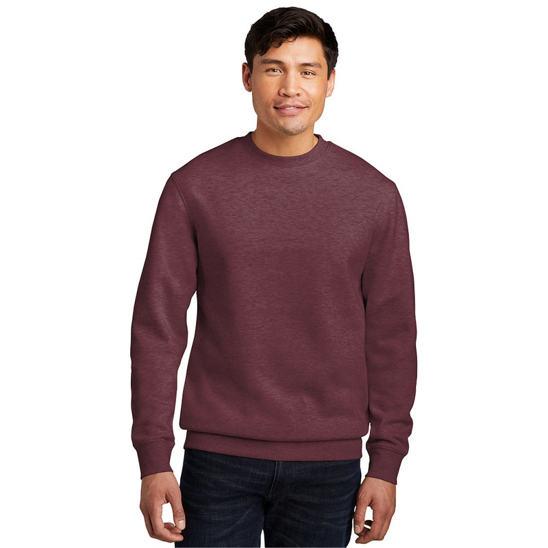 District DT6104 V.I.T. Fleece Crew – Heathered Cardinal Heathered Cardinal XS