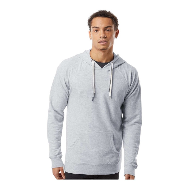 Independent Trading Co SS1000 Unisex Icon Lightweight Loopback Terry Hooded Sweatshirt White XS