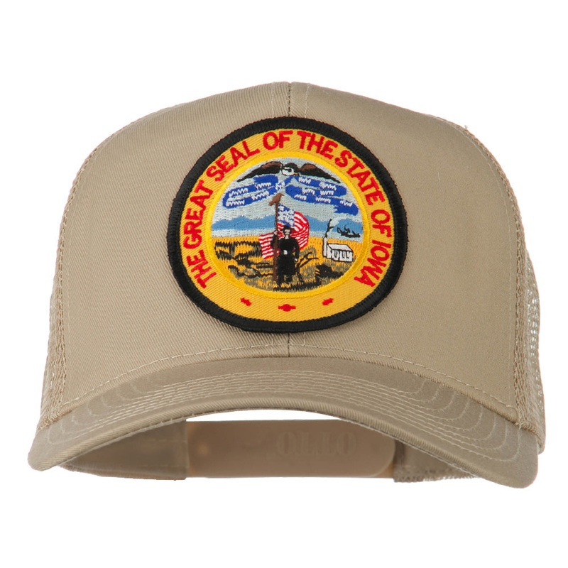 Iowa State Patched Mesh Cap Khaki One Size