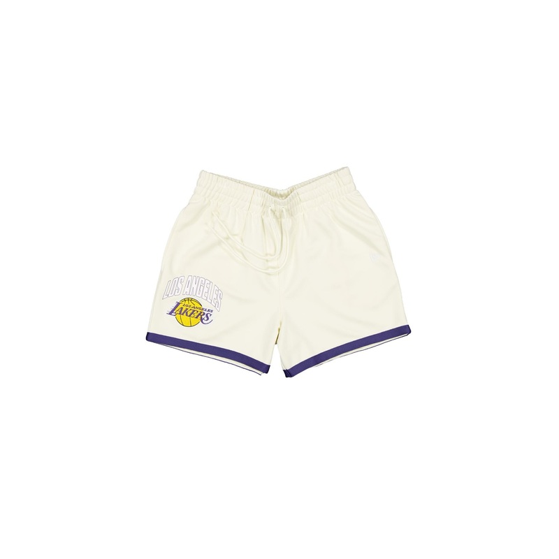 Los Angeles Lakers Off White Logo Shorts S