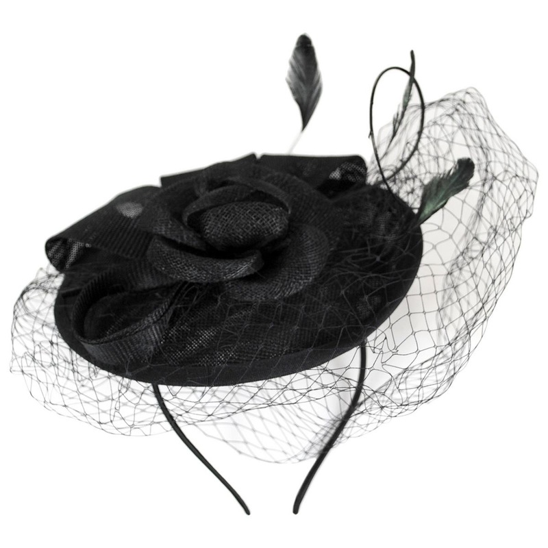 Luxe Sinamay Straw Fascinator Hat CREAM ONE SIZE FITS MOST