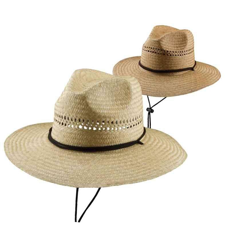 Palm Fiber Lifeguard Hat with Chin Cord by DPC Coco