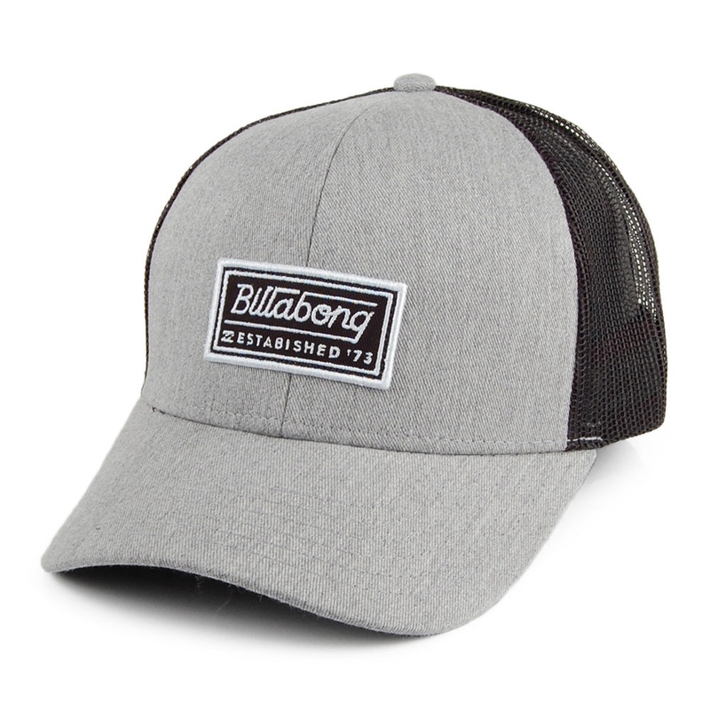 Billabong Hats Walled Trucker Cap – Grey Heather Adjustable