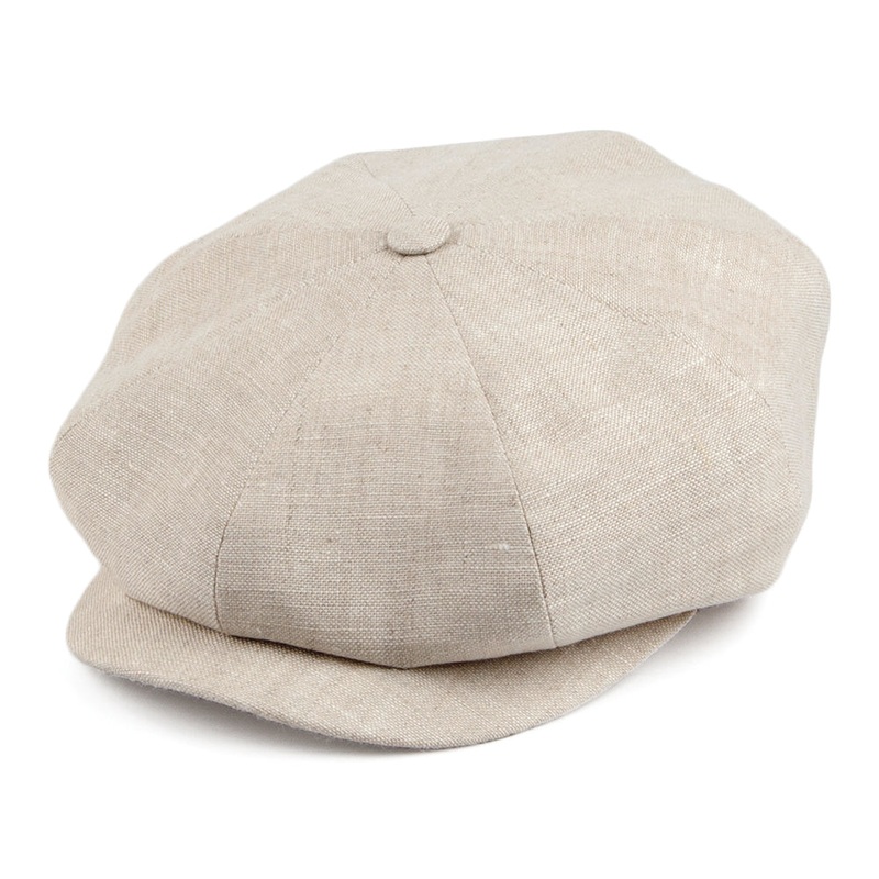City Sport Linen Newsboy Cap – Oatmeal S