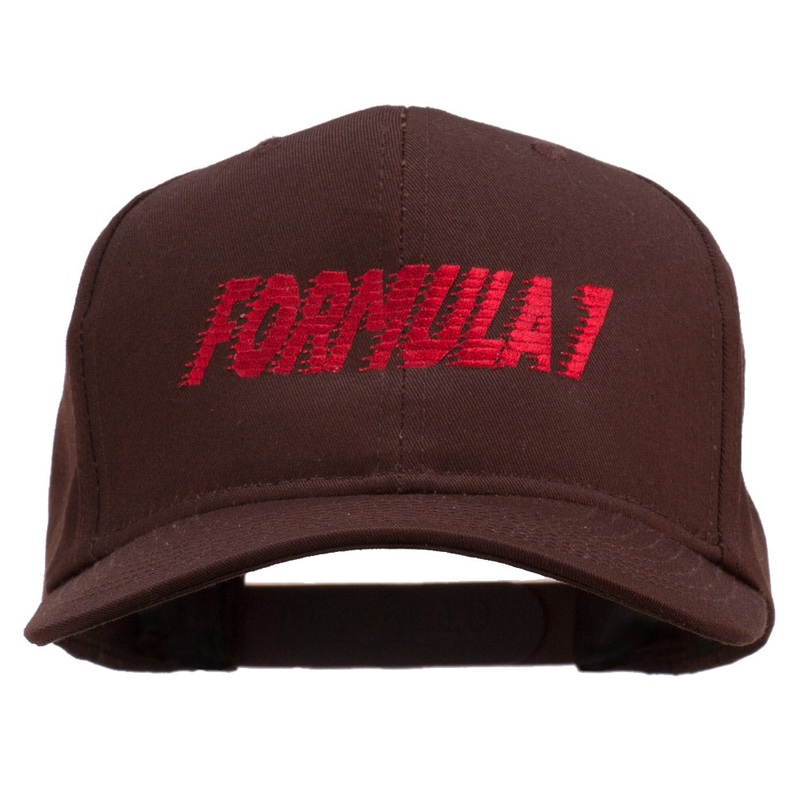 Formula 1 for Racing Cars Embroidered Cap Brown One Size