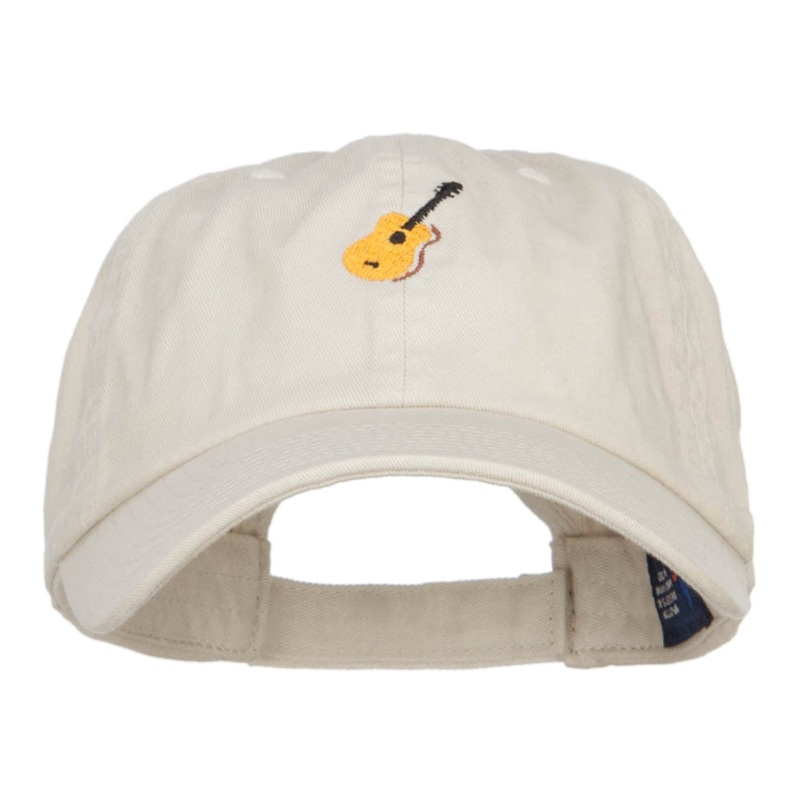Guitar Embroidered Low Cap Putty One Size