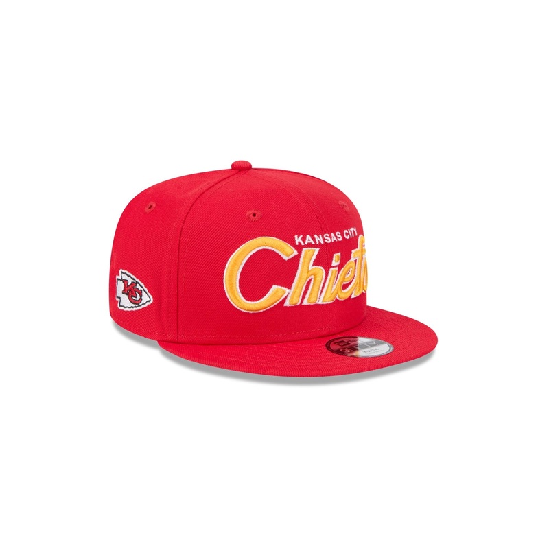 Kansas City Chiefs Script Kids 9FIFTY Snapback Hat One Size