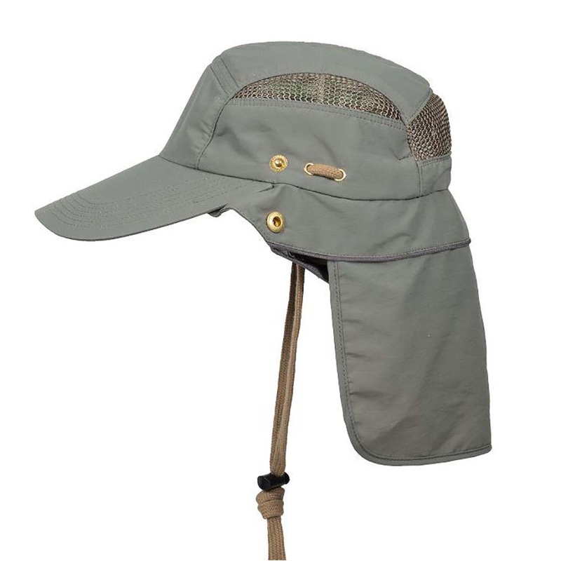 Tommy Bahama Supplex Nylon Fishing Cap Fold Away Sun Shield Willow S/M