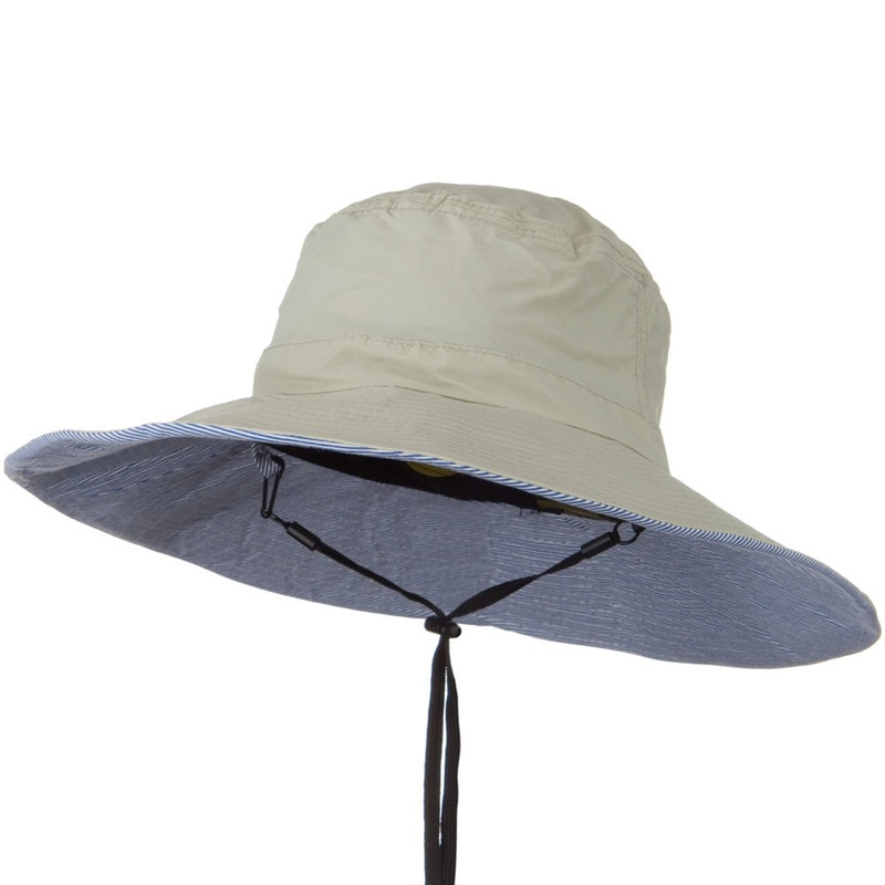 UPF 50+ Wide Brim Talson Bucket Hat Khaki One Size