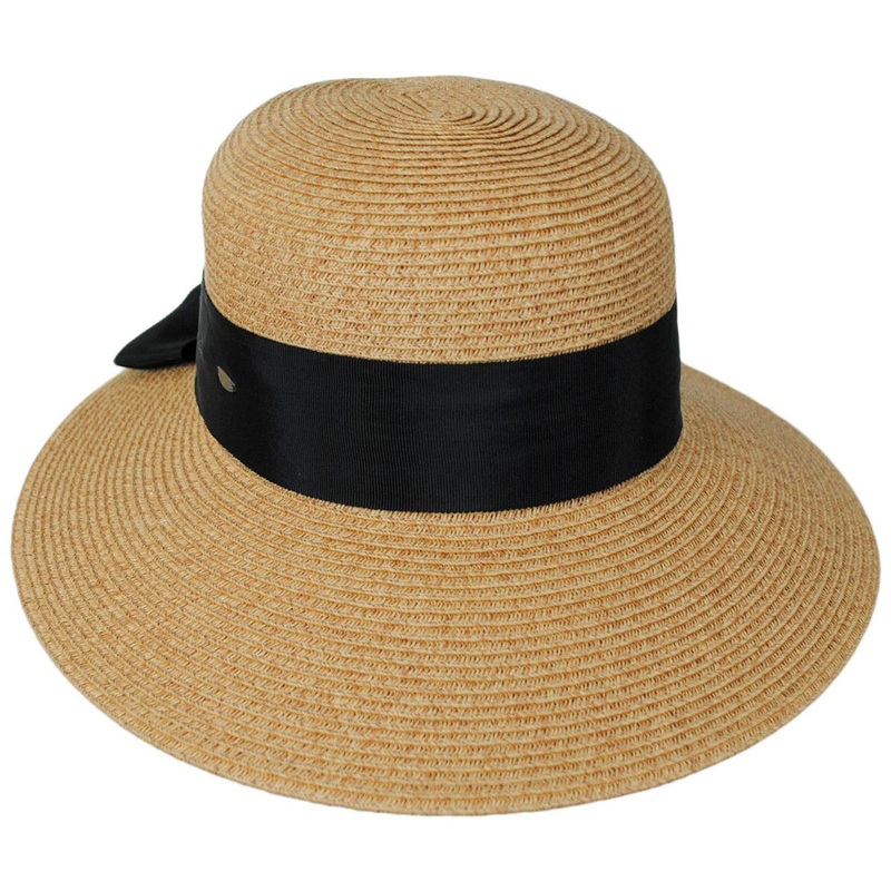 Asymmetrical Toyo Braid Facesaver Cap BLACK ONE SIZE FITS MOST