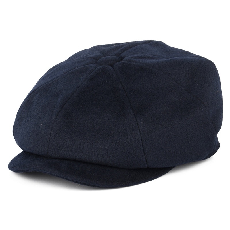 Barbour Hats Brendon Brushed Newsboy Cap – Navy Blue S