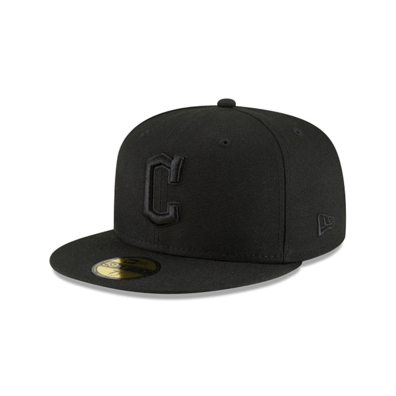 Cleveland Guardians Blackout Basic 59FIFTY Fitted Hat 6 7/8