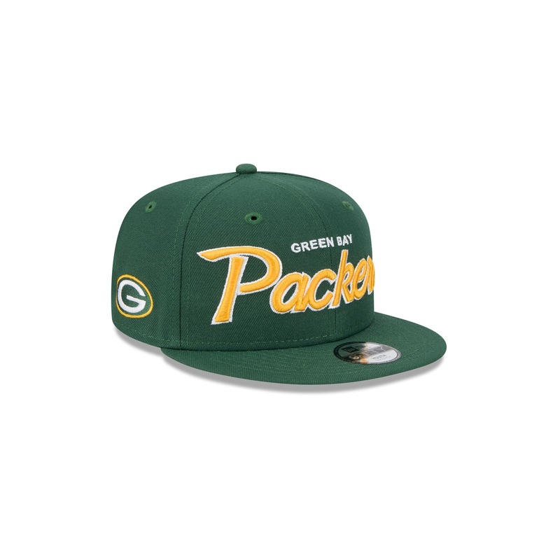 Green Bay Packers Script Kids 9FIFTY Snapback Hat One Size