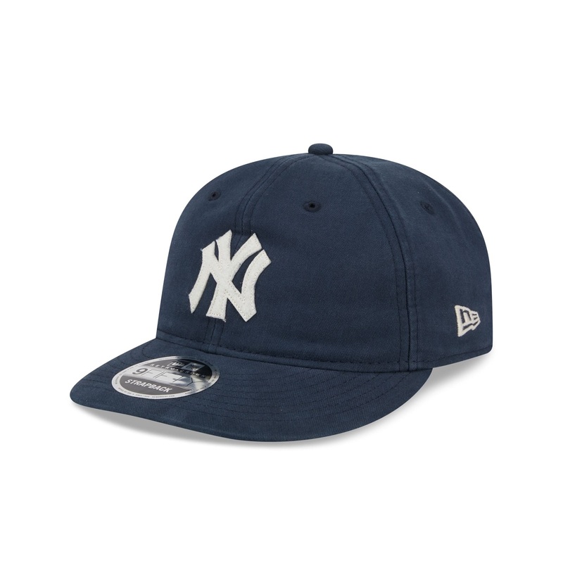New York Yankees Canvas Felt Retro Crown 9FIFTY Strapback Hat One Size