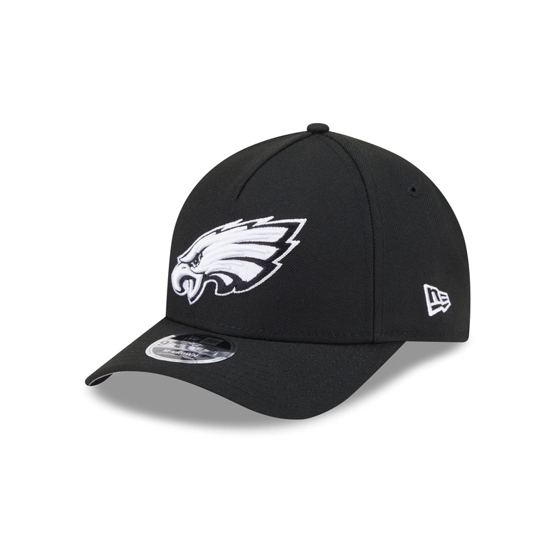 Philadelphia Eagles Black & White 9FORTY M-Crown A-Frame Snapback Hat One Size