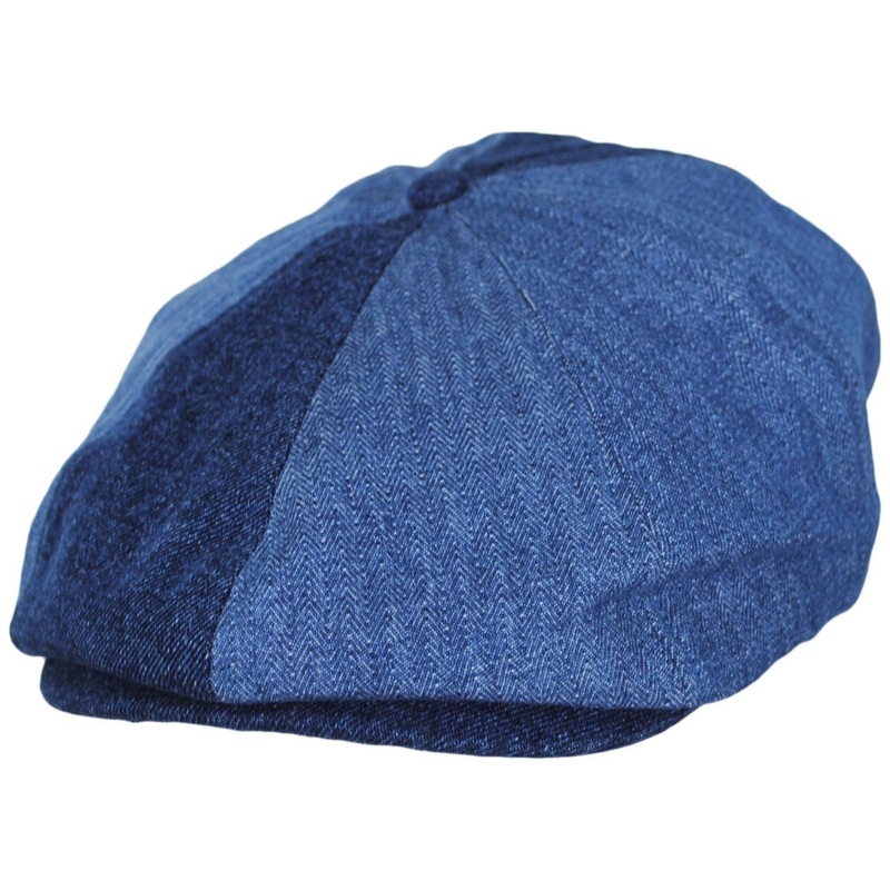 Reserve Assembly Herringbone and Denim Brood Newsboy Cap UNION HERRINGBONE S