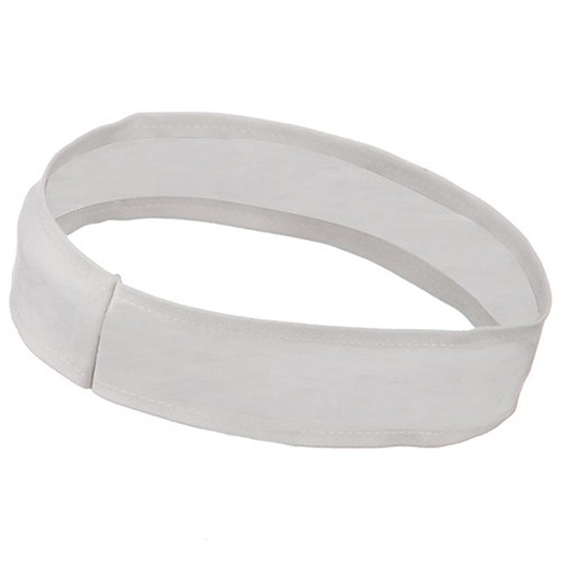 Stretchable Brushed Twill Hat Band White One Size