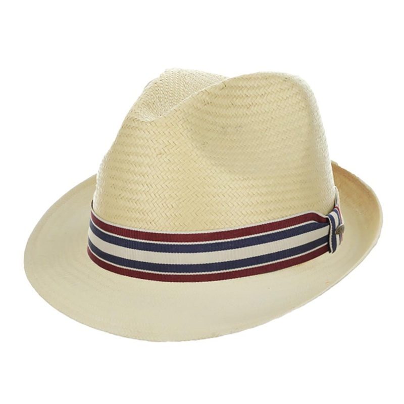 Woven Toyo Straw Fedora for Men – Scala Collection Hats Natural L/XL (60 cm)