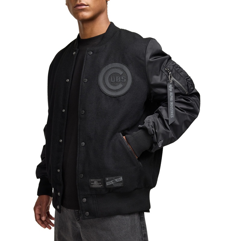 Alpha Industries x Chicago Cubs MA-1 Wool Varsity Jacket Black S