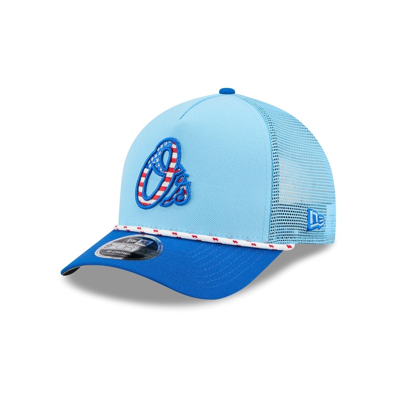 Baltimore Orioles Independence Day 2025 9FORTY M-Crown A-Frame Trucker Hat One Size