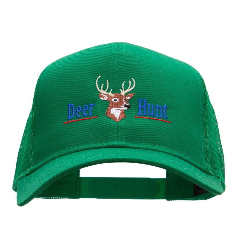Deer Hunt Embroidered Twill Mesh Prostyle Cap Kelly One Size