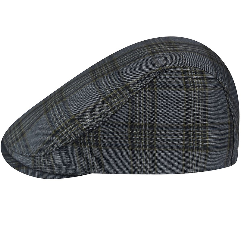 Elbin Flat Cap Charcoal Plaid S