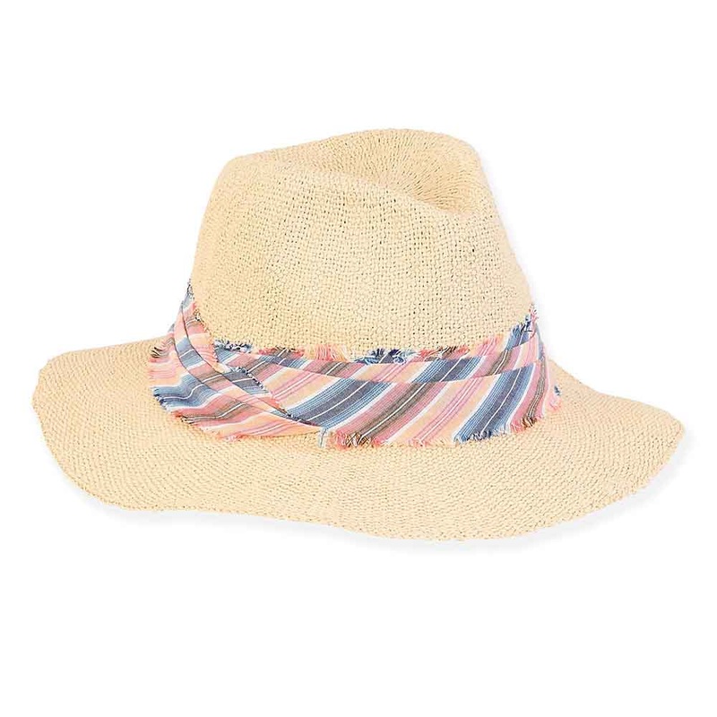Kinsley Bangkok Toyo Fedora for Petites – Sunny Dayz Ivory Small (54.5 cm)