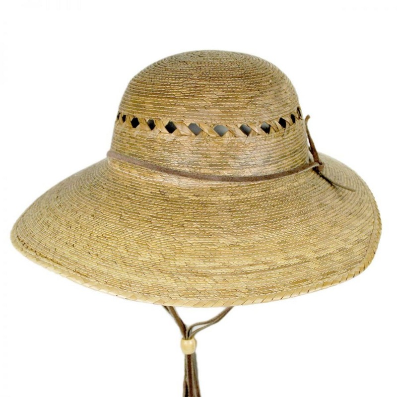 Laurel Lattice Palm Straw Facesaver Hat NATURAL ONE SIZE FITS MOST