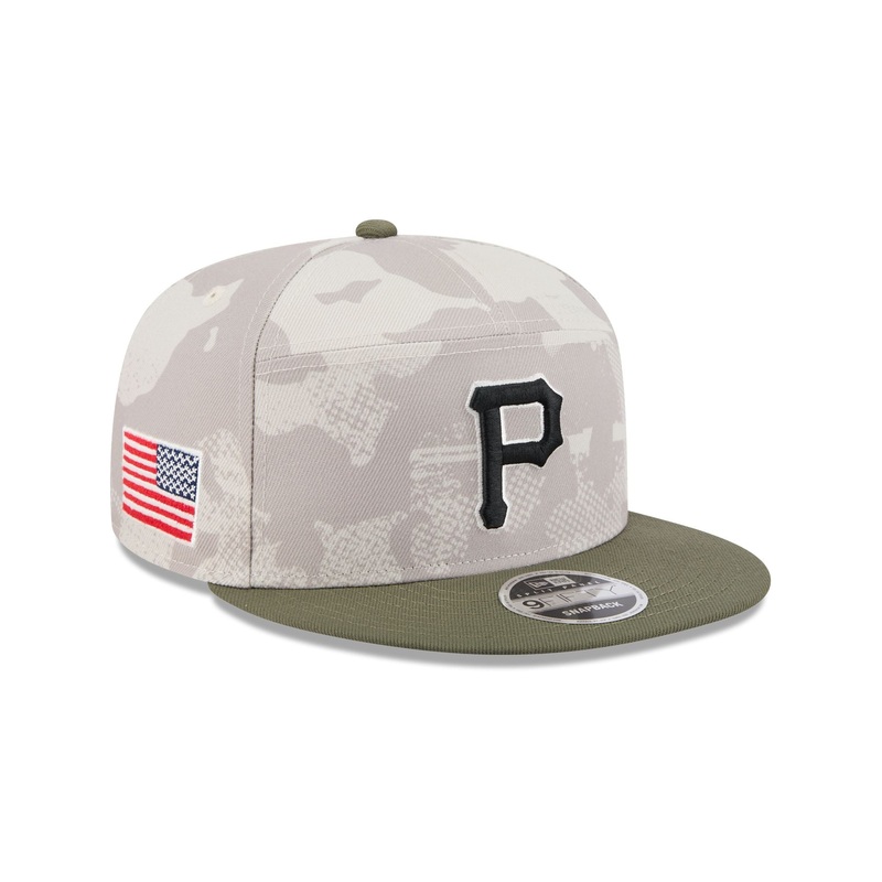 Pittsburgh Pirates Armed Forces Day 2025 Split Panel 9FIFTY Snapback Hat One Size