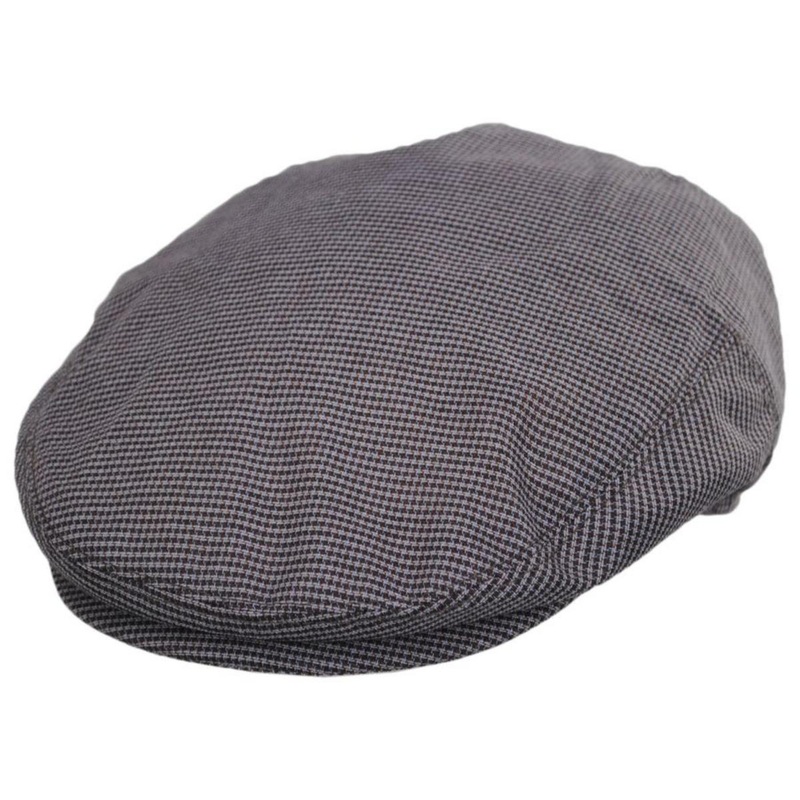 Talbot Cotton Micro Houndstooth Ivy Cap CHARCOAL S