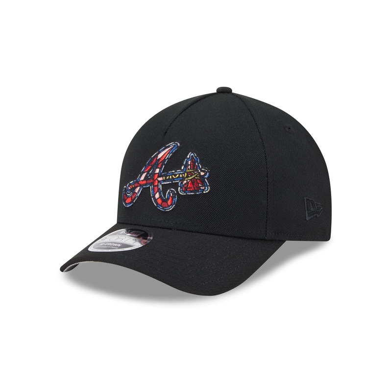 Atlanta Braves Stained Glass 9FORTY M-Crown A-Frame Snapback Hat One Size