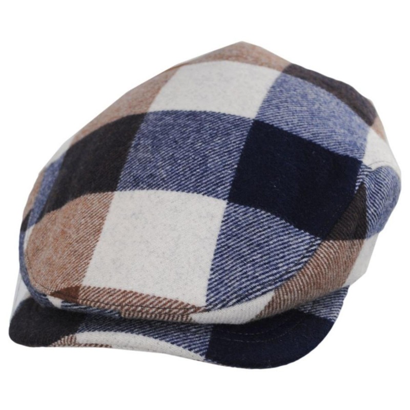 Austen Wool Check Square Bill Ivy Cap BROWN/NAVY S