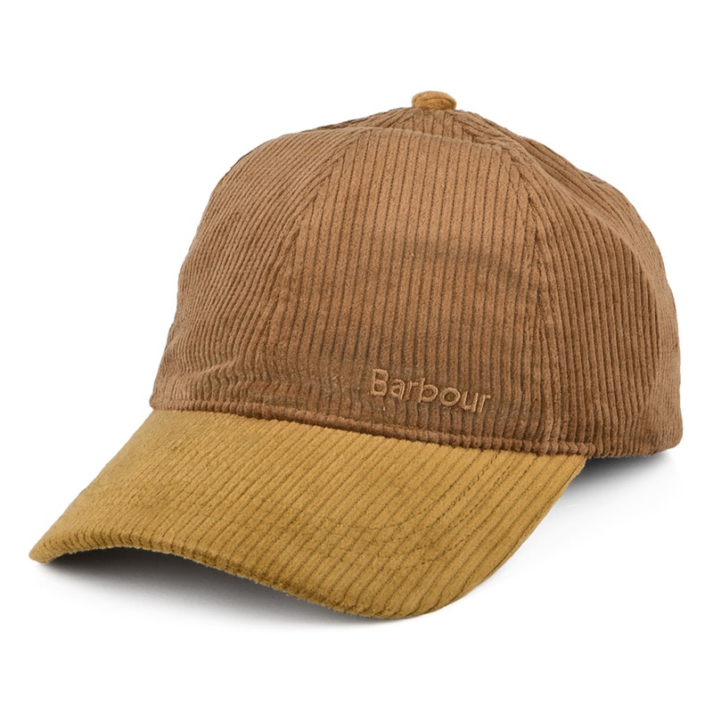 Barbour Hats Angus Corduroy Baseball Cap – Dark Sand Adjustable