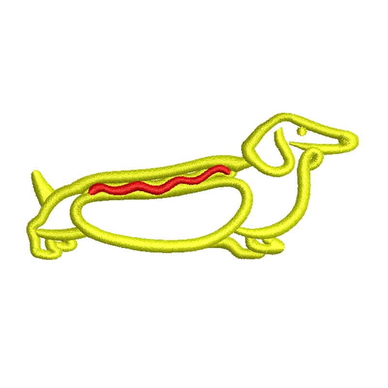 Cute Dachshund Outline Logo Default Title One Size