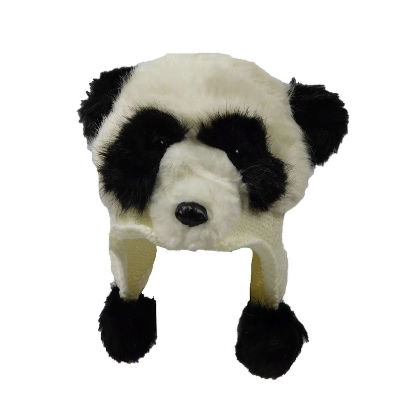 Knit Animal Trapper Hat – JSA Small Size Hats Panda Small (54-56 cm)