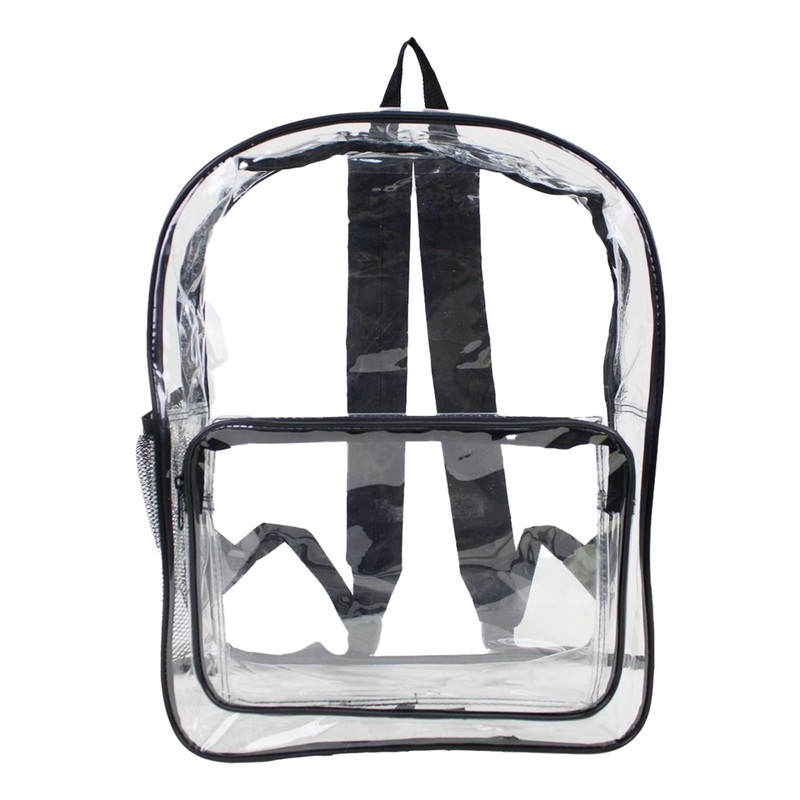 Liberty Bags 7013 Large 17″ Heavy Duty Clear Backpack Black