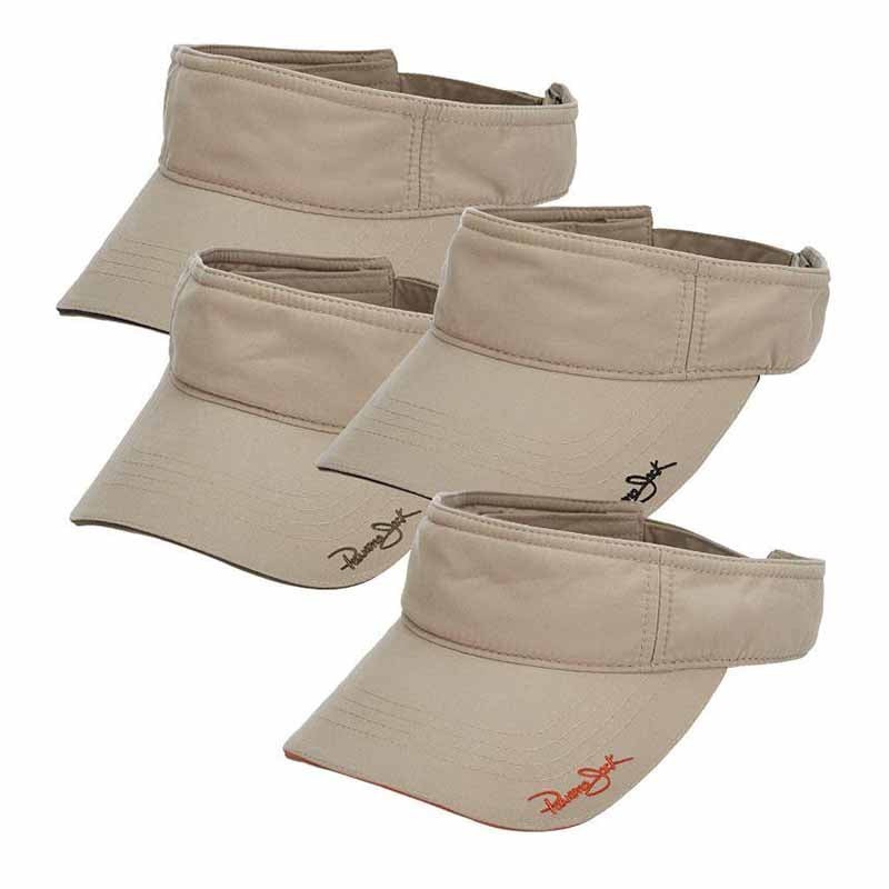 Microfiber Sun Visor with Piping – Panama Jack Khaki-Olive