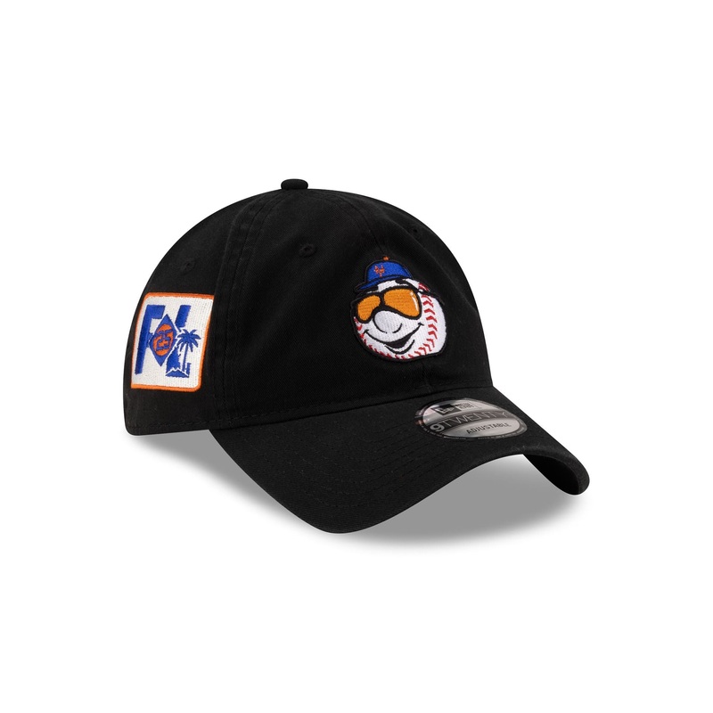 New York Mets Mr. Met Black 9TWENTY Adjustable Hat One Size