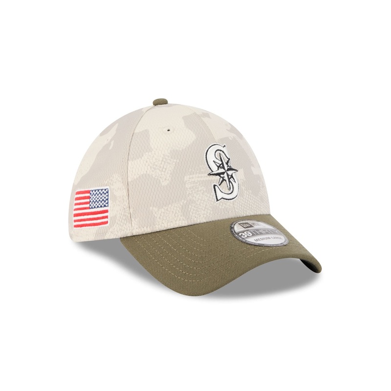 Seattle Mariners Armed Forces Day 2025 39THIRTY Stretch Fit Hat S/M